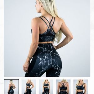 Buff bunny Jade mesh bra - black marble